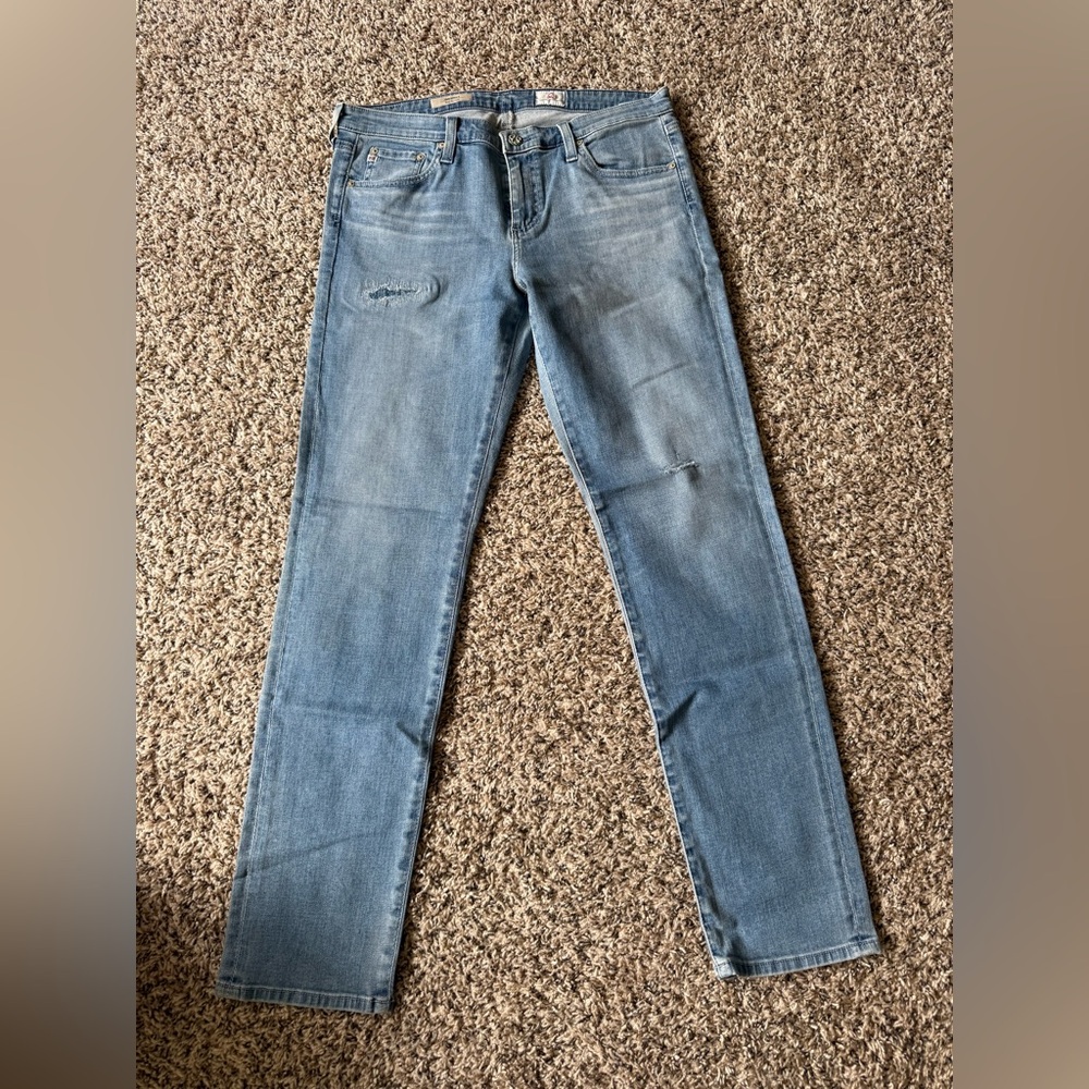 BNWOT AG Jeans Stella Slight Distressed Size 32 Denim